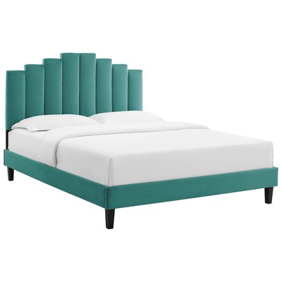 Modway Furniture Beds, Black,ebonyBlue,navy,teal,turquiose,indigo,aqua,SeafoamGreen,emerald,teal, Upholstered,Wood, Platform, Twin, Beds, 889654949046, MOD-6876-TEA