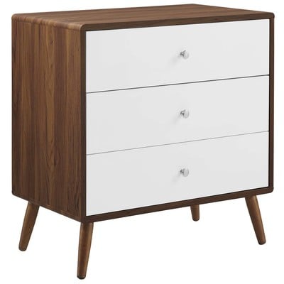 Modway Furniture Bedroom Chests and Dressers, ,Over 50 in.,Under 30 in., , Over 30 in., Case Goods, 889654929017, MOD-7018-WAL-WHI,30 - 50 in.,20 - 40 in.,Under 20 in.