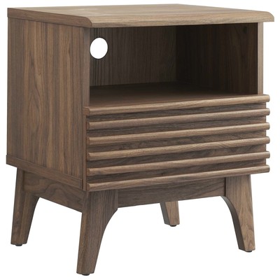 Modway Furniture Night Stands, 889654252603, MOD-7070-WAL,Smal (Under 23 in.),Narrow (Under 21 in.)
