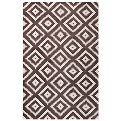 Rugs Modway Furniture Alika Ivory and Brown R-1004F-58 889654103172 Rugs Brown sableCream beige ivory s Jute and Sisal jute sisalMicro Area Rugs Area rugKids childre 