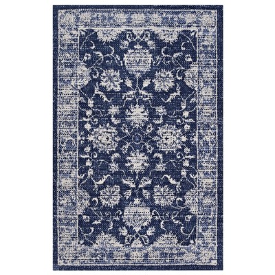Rugs Modway Furniture Kazia Dark Blue and Ivory R-1020B-58 889654103738 Rugs Blue navy teal turquiose indig Jute and Sisal jute sisalMicro Area Rugs Area rugKids childre 