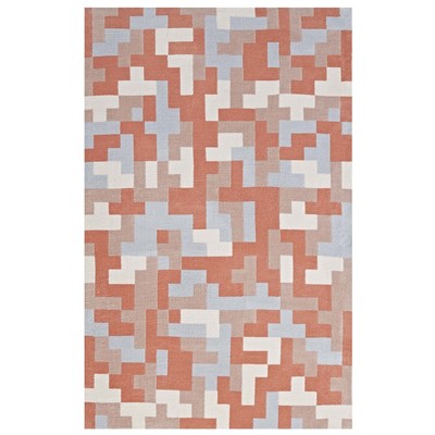 Rugs Modway Furniture Andela Multicolored Coral and Light B R-1022B-58 889654103790 Rugs Blue navy teal turquiose indig Jute and Sisal jute sisalMicro Area Rugs Area rugKids childre 