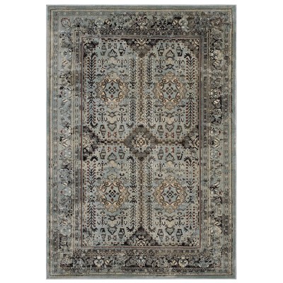 Rugs Modway Furniture Enye Brown and Silver Blue R-1105A-58 889654114994 Rugs Blue navy teal turquiose indig synthetics Olefin polyester po Area Rugs Area rugKids childre 