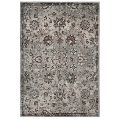 Rugs Modway Furniture Hana Silver Blue Beige and Brown R-1107A-58 889654115038 Rugs Beige Blue navy teal turquiose synthetics Olefin polyester po Area Rugs Area rugKids childre 