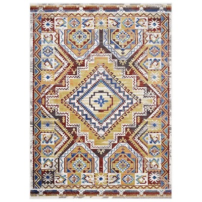 Rugs Modway Furniture Florita Multicolored R-1120A-46 889654115342 Rugs Polyester synthetics Olefin po Area Rugs Area rugKids childre 