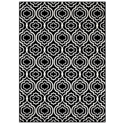 Rugs Modway Furniture Frame Black and White R-1130A-810 889654115601 Rugs Black ebonyWhite snow synthetics Olefin polyester po Area Rugs Area rugKids childre 