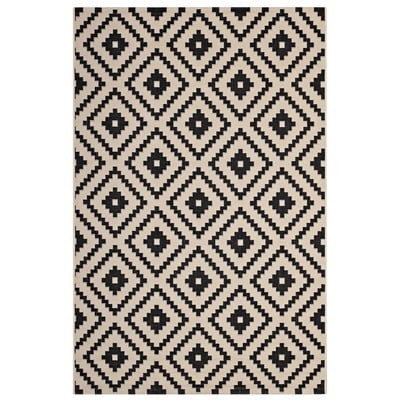 Rugs Modway Furniture Perplex Black and Beige R-1134A-810 889654115762 Rugs Beige Black ebonyCream beige i synthetics Olefin polyester po Area Rugs Area rugKids childre 