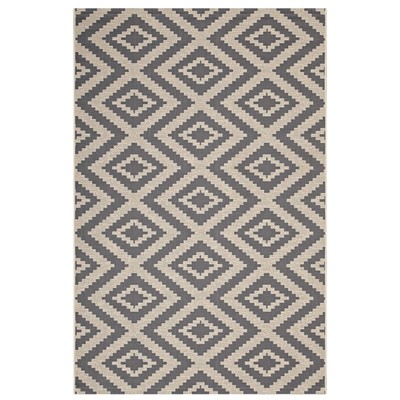 Rugs Modway Furniture Jagged Gray and Beige R-1135A-46 889654974901 Rugs Beige Cream beige ivory sand n synthetics Olefin polyester po Area Rugs Area rugKids childre 
