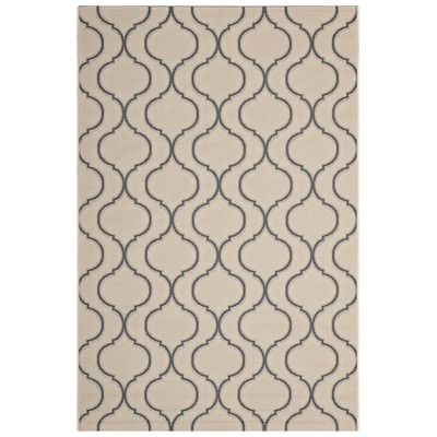 Rugs Modway Furniture Linza Beige and Gray R-1136A-58 889654115793 Rugs Beige Cream beige ivory sand n synthetics Olefin polyester po Area Rugs Area rugKids childre 