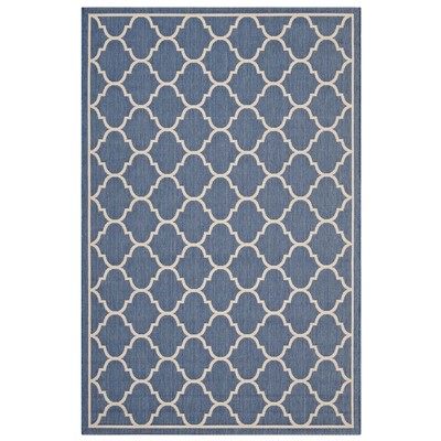 Rugs Modway Furniture Avena Blue and Beige R-1137A-46 889654974888 Rugs Beige Blue navy teal turquiose synthetics Olefin polyester po Area Rugs Area rugKids childre 