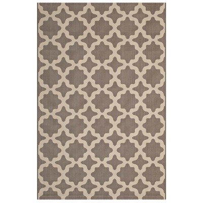 Rugs Modway Furniture Cerelia Light and Dark Beige R-1139A-58 889654115878 Rugs Beige Cream beige ivory sand n synthetics Olefin polyester po Area Rugs Area rugKids childre 