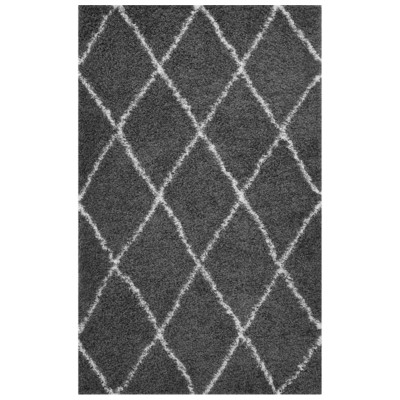 Rugs Modway Furniture Toryn Dark Gray and Ivory R-1144D-58 889654116417 Rugs Cream beige ivory sand nudeGra Jute and Sisal jute sisalsynth Area Rugs Area rugKids childre 