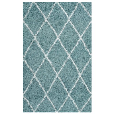 Rugs Modway Furniture Toryn Aqua Blue and Ivory R-1144E-58 889654116431 Rugs Blue navy teal turquiose indig Jute and Sisal jute sisalsynth Area Rugs Area rugKids childre 