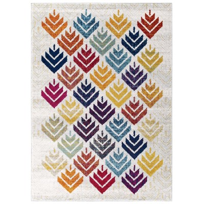Rugs Modway Furniture Entourage Multicolored R-1166A-58 889654142843 Rugs synthetics Olefin polyester po Area Rugs Area rugKids childre 