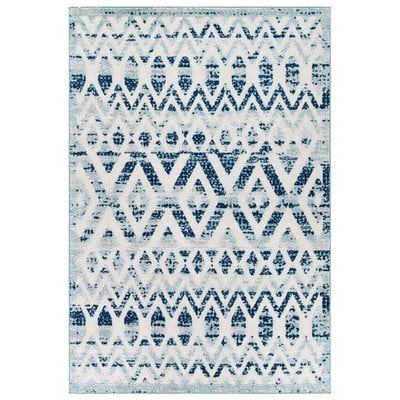 Rugs Modway Furniture Reflect Ivory and Blue R-1177A-810 889654143277 Rugs Blue navy teal turquiose indig Jute and Sisal jute sisalsynth Area Rugs Area rugKids childre 