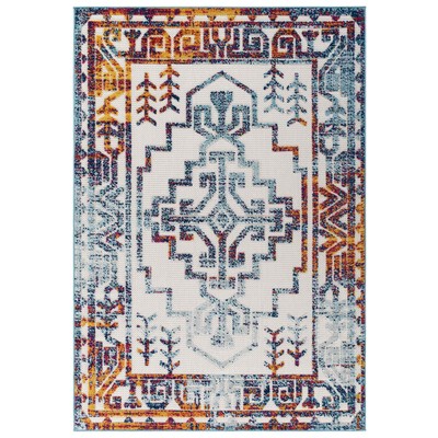 Rugs Modway Furniture Reflect Multicolored R-1181A-58 889654143420 Rugs Jute and Sisal jute sisalsynth Area Rugs Area rugKids childre 