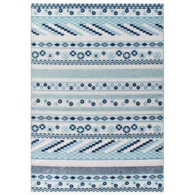 Rugs Modway Furniture Reflect Ivory and Blue R-1182B-810 889654143499 Rugs Blue navy teal turquiose indig Jute and Sisal jute sisalsynth Area Rugs Area rugKids childre 