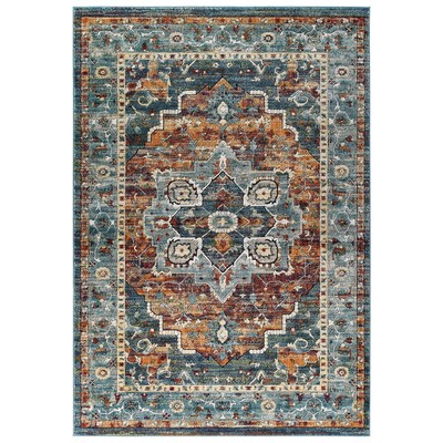 Rugs Modway Furniture Tribute Multicolored R-1190B-58 889654143666 Rugs Polyester synthetics Olefin po Area Rugs Area rugKids childre 