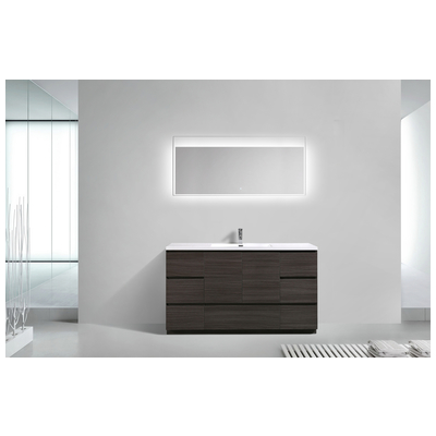 Bathroom Vanities Moreno Bath Moa Dark Grey Oak finish MOA60S-WB Single Sink Vanities 50-70 25 