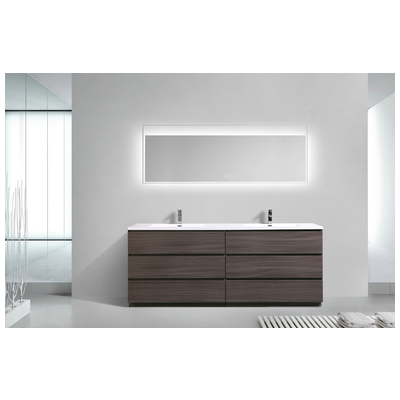 Bathroom Vanities Moreno Bath Moa Dark Grey Oak finish MOA84D-WB Double Sink Vanities 70-90 25 