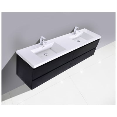 Bathroom Vanities Moreno Bath Mob Black Durable Finish MOB72D-RB Double Sink Vanities 70-90 Wall Mount Vanities 25 