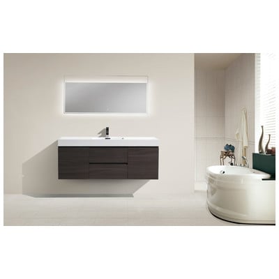 Bathroom Vanities Moreno Bath Mof Dark Grey Oak Durable Finish MOF60S-WB Single Sink Vanities 50-70 Wall Mount Vanities 25 