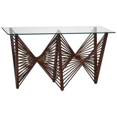 Accent Tables Oggetti Geo Lauan Wood Lauan Wood/Glass Dark Brown INDOOR ONLY 02-GEO CNS/D/GL Glass Tables glassWooden Table 
