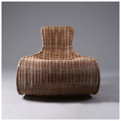 Chairs Oggetti Iron Woven Wicker Natural INDOOR ONLY 02-MR CLARA LNG Lounge Chairs Lounge 
