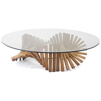 Coffee Tables Oggetti Lauan Wood Lauan Wood/Glass Light Brown INDOOR ONLY 02-REMI CT/N/GLS Glass Wood Plywood Hardwoods M 