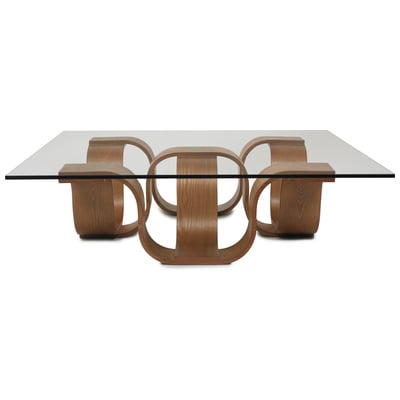Oggetti Coffee Tables, Square, Glass,Wood,Plywood,Hardwoods,MDF,MINDI VENEERS WITH POPLAT SOLLIDS OVER MDFCORES, Medium Brown, Kiln Dried Marine Plywood, INDOOR ONLY, 02-SQ CT/M/45,Low (under 14 in.)