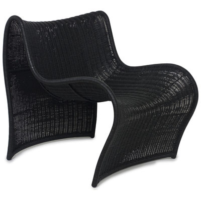 Chairs Oggetti Wicker open weave INDOOR ONLY 05-LOLA/W/BLK Black ebony 
