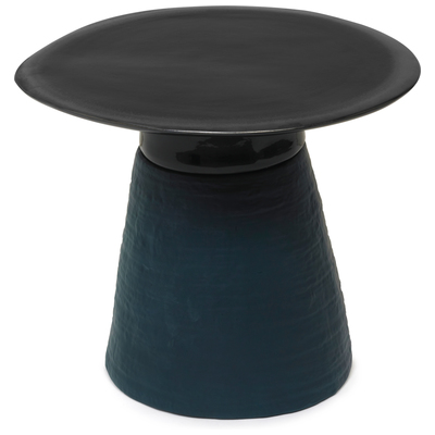 Accent Tables Oggetti Conc Ceramic Ceramic Black/Blue INDOOR ONLY 43-CO7600/BLU Accent Tables accent 