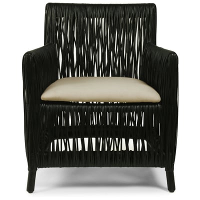 Oggetti Dining Room Chairs, Black,ebony, Black,DarkNatural, Rattan, INDOOR ONLY, 67-HAT CHR/BLK