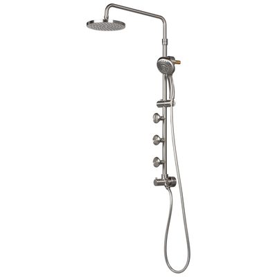 Shower Systems Pulse Retro Line Brass ABS Brushed-Nickel Brushed-Nickel 1028-BN 897391001804 Jet Rain Nickel Brushed-Nickel Jets 