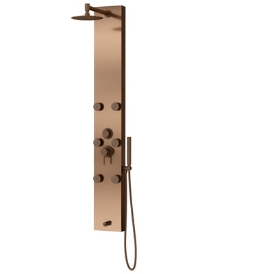 Shower Panels Pulse Stainless Steel Brass Oil-Rubbed Bronze Bronze - Stainless Steel 1042-ORB-1.8GPM 810028370913 Bronze Silver brushed steel St 