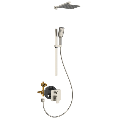 Pulse Shower Systems, Rain, Nickel,Brushed-Nickel, Brushed Nickel, Brass, Stainless Steel, 810028372566, 3008-BN