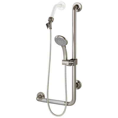 Hand Showers Pulse Aging In Place Stainless Steel ABS Brushed Stainless Steel Brushed Stainless Steel - Brus 4001R-SSB 897391001958 Bathroom Nickel Stainless Steel 