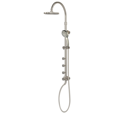 Shower Systems Pulse Diamond Collection Brass ABS Brushed Nickel Brushed Nickel 7001-BN 897391001521 Nickel Jet Rain Nickel Brushed-Nickel Jets 