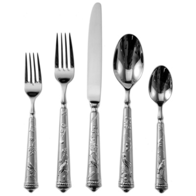 Flatware Ricci Argentieri Bird of Paradise Stainless Steel silver 1300 00644907013000 Complete Vanity Sets 