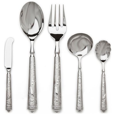 Flatware Ricci Argentieri Bird of Paradise Stainless Steel silver 1301 00644907013017 Complete Vanity Sets 