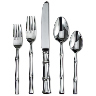 Flatware Ricci Argentieri Bamboo Stainless Steel silver 1013 00644907010139 Complete Vanity Sets 