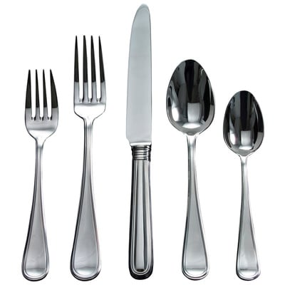 Flatware Ricci Argentieri Ascot Stainless Steel Silver 1020 00644907010207 Complete Vanity Sets 