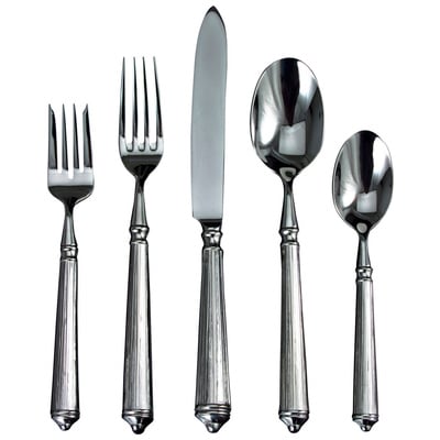 Flatware Ricci Argentieri Rialto Stainless Steel Silver 6000 00644907060004 Complete Vanity Sets 