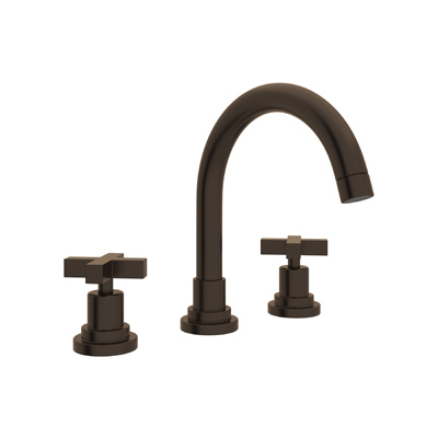Bathroom Faucets Rohl LOMBARDIA TUSCAN BRASS ROHL LAV FCT & TRIM A2228XMTCB-2 824438273788 Lavatory Faucet Widespread Modern Widespread Bathroom Widespread 