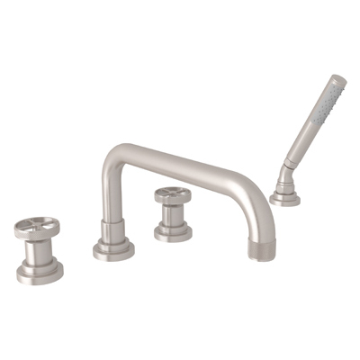 Shower and Tub Doors-Shower En Rohl CAMPO SATIN NICKEL ROHL TUB FILLER A3314IWSTN 824438329003 Tub Fillers Shower Satin 