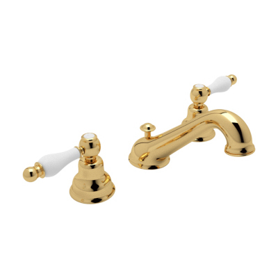 Bathroom Faucets Rohl ARCANA ITALIAN BRASS ROHL LAV FCT & TRIM AC102OP-IB-2 824438266872 Lavatory Faucet Widespread Traditional Widespread Bathroom Widespread 