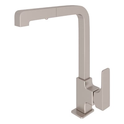 Kitchen Faucets Rohl MODERN KITCHEN SATIN NICKEL ROHL KITC FCT & TRIM CU57L-STN-2 824438315884 Pull-Out Kitchen Pull Out Steel NICKEL 