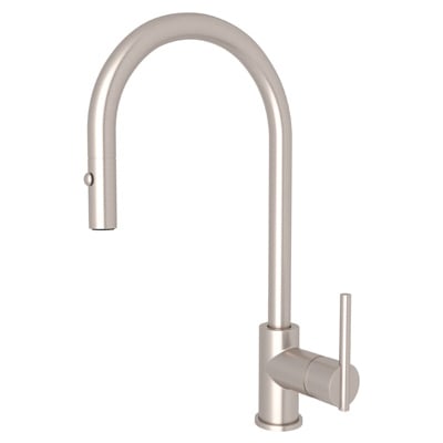 Kitchen Faucets Rohl MODERN KITCHEN SATIN NICKEL ROHL KITC FCT & TRIM CY57L-STN-2 824438315914 Pull-Down Kitchen Pull Down Pull Out Steel NICKEL 
