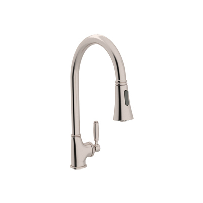 Kitchen Faucets Rohl MICHAEL BERMAN SATIN NICKEL ROHL KITC FCT & TRIM MB7928LMSTN-2 824438265790 Pull-Down Kitchen Pull Down Pull Out Steel NICKEL 