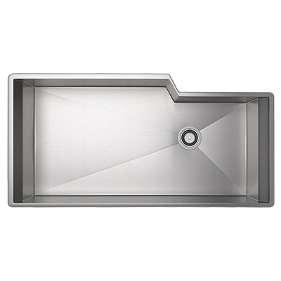 Single Bowl Sinks Rohl ITALIAN STAINLESS BRUSHED STAINLESS STEEL ROHL SS COP KITC SINKS RGK3016SB 824438315112 KITCHEN SINKS Single Brushed Metal Steel Titanium B 